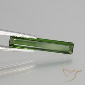 1.35カラットの天然フォレストグリーントルマリン、八角形 / エメラルドカット、VVS-VS