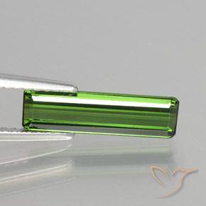 1.39ct 天然 アーシーグリーン トルマリン, エメラルドカット, VVS