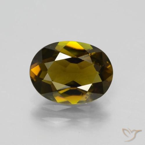 1.48ct 天然 濃いゴールデンブラウン トルマリン, 楕円形, VS