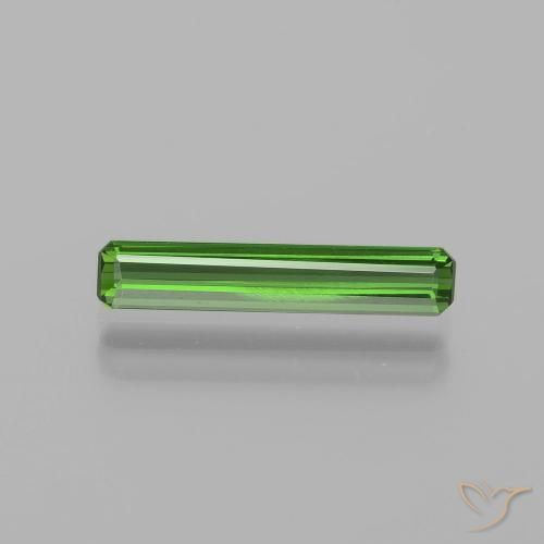 1.24ct 天然 ミディアムグリーン トルマリン, エメラルドカット, VVS-VS