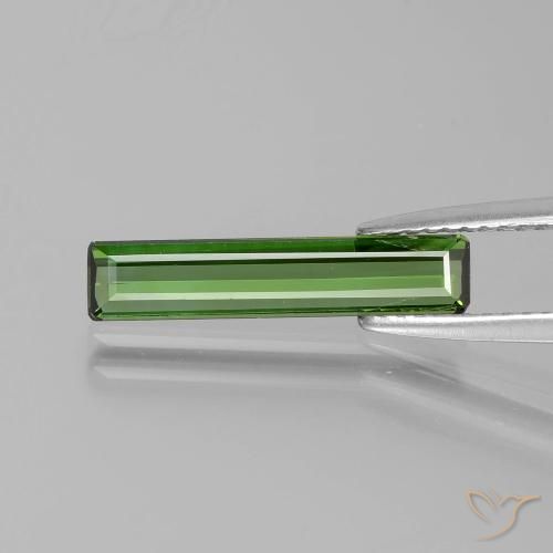 1.13ct 天然 ミディアムグリーン トルマリン, エメラルドカット, VS