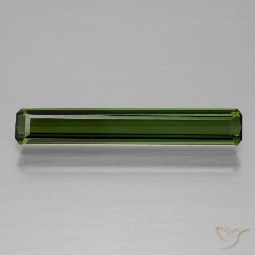 1.08ct 天然 フォレストグリーン トルマリン, エメラルドカット, VVS