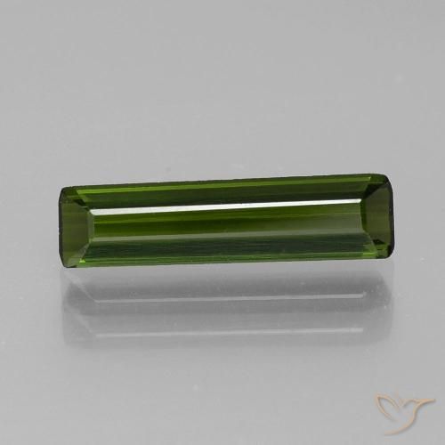 1.19ct 天然 フォレストグリーン トルマリン, エメラルドカット, VVS