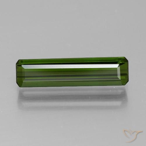 1.58ct 天然 ダークグリーン トルマリン, エメラルドカット, VVS