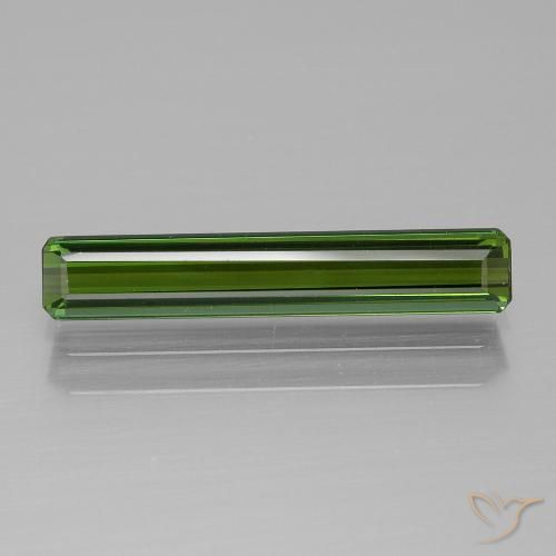 1.44ct 天然 アーシーグリーン トルマリン, エメラルドカット, VVS