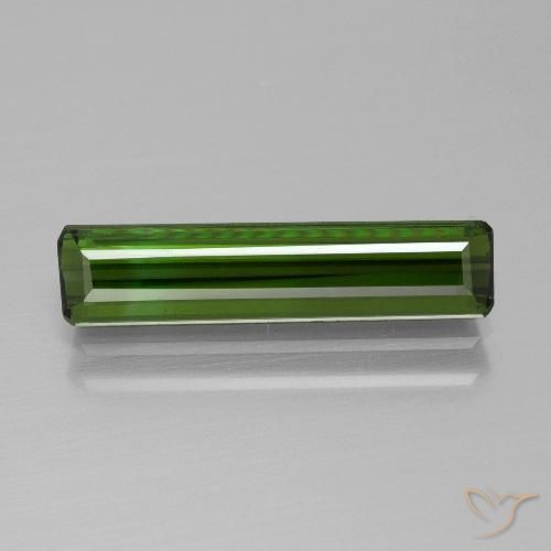 1.70ct 天然 ダークグリーン トルマリン, エメラルドカット, VVS