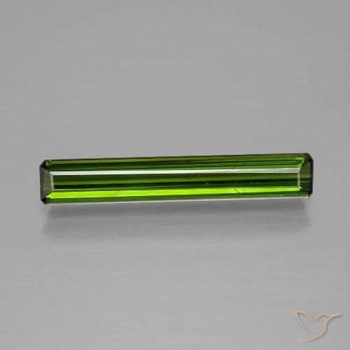 1.34ct 天然 アーシーグリーン トルマリン, エメラルドカット, VS