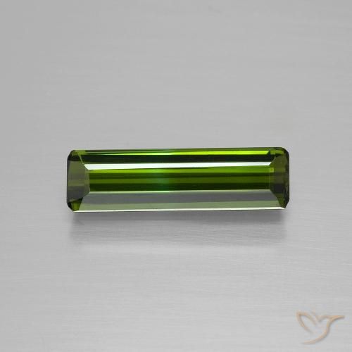 1.33ct 天然 フォレストグリーン トルマリン, エメラルドカット, VVS