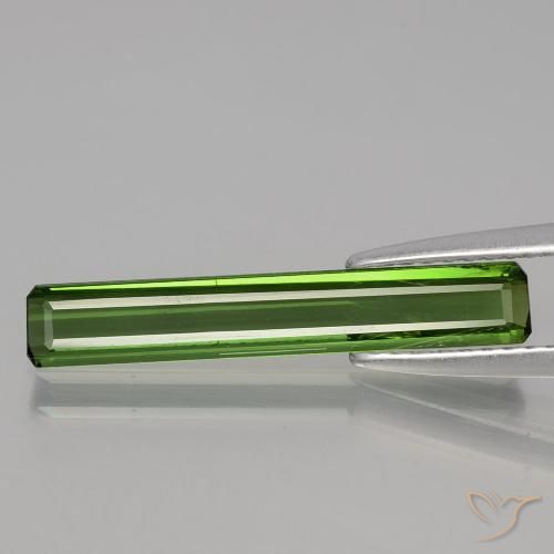 1.47ct 天然 フォレストグリーン トルマリン, エメラルドカット, VS