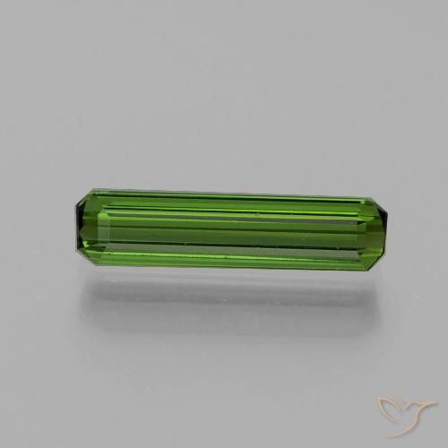1.19ct 天然 ミディアムグリーン トルマリン, エメラルドカット, VVS-VS