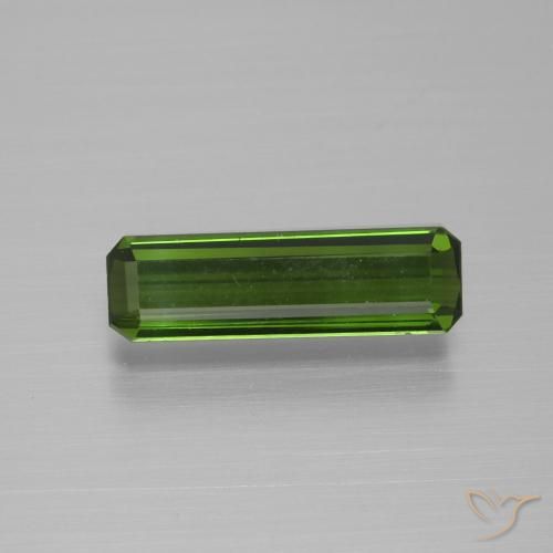 1.59カラットの天然フォレストグリーントルマリン（13.8×4.2 mm・エメラルドカット）