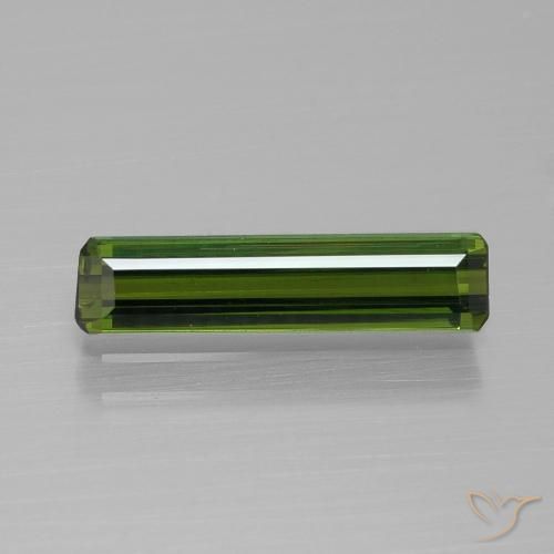 1.23ct 天然 黄みがかったグリーン トルマリン, エメラルドカット, VVS-VS