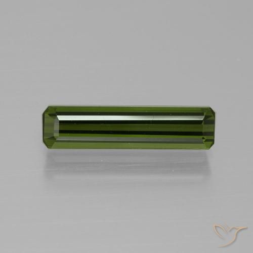 1.57ct 天然 アーシーグリーン トルマリン, エメラルドカット, VVS-VS