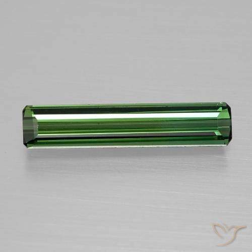 1.35ct 天然 ミディアムグリーン トルマリン, エメラルドカット, VVS-VS