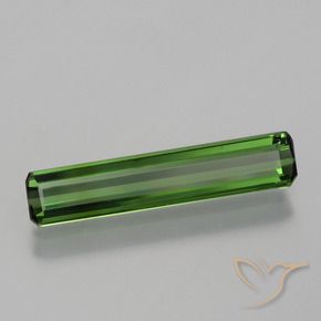 1.36カラットの天然ダークグリーントルマリン、八角形 / エメラルドカット、VVS-VS