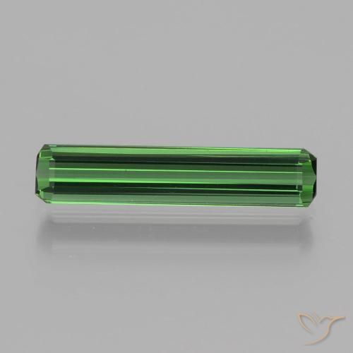 1.30ct 天然 ディープグリーン トルマリン, エメラルドカット, VVS