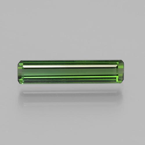1.25カラットの天然ミディアムダークグリーントルマリン（14.1×3.2 mm・エメラルドカット）