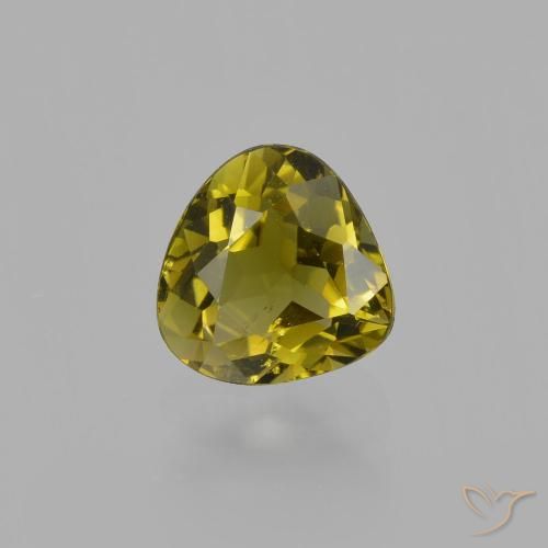 0.94ct 天然 ミディアムイエロー トルマリン, 洋梨の形, VS