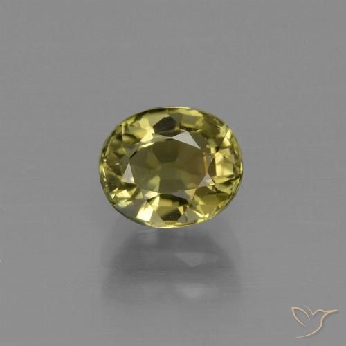 1.03ct 天然 茶色がかったグリーン トルマリン, 楕円形, VS