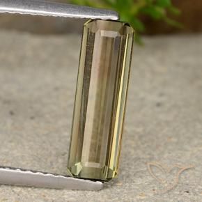 1.72カラットの天然バイカラートルマリン、エメラルドカット、VS