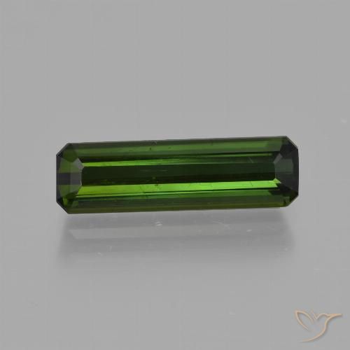 2.02ct 天然 ディープグリーン トルマリン, エメラルドカット, VS