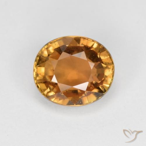 1.47ct 天然 ミディアムゴールド トルマリン, 楕円形, VS