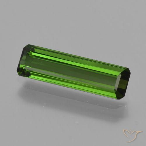 1.12ct 天然 ミディアムグリーン トルマリン, エメラルドカット, VVS-VS