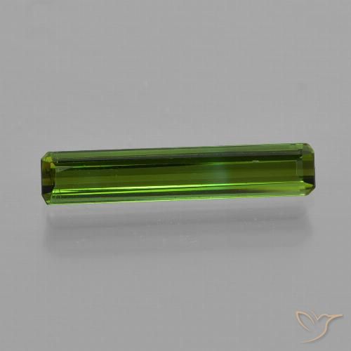 1.00ct 天然 ダークグリーン トルマリン, エメラルドカット, VS