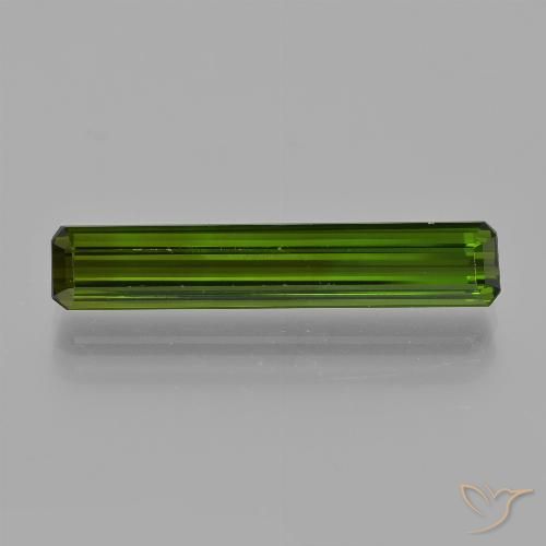 3.19ct 天然 ダークグリーン トルマリン, エメラルドカット, VS