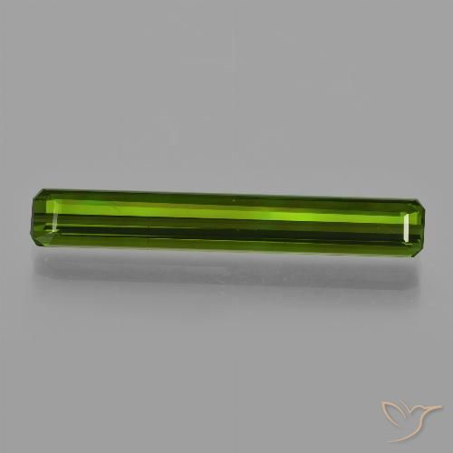 3.27ct 天然 アーシーグリーン トルマリン, エメラルドカット, VS