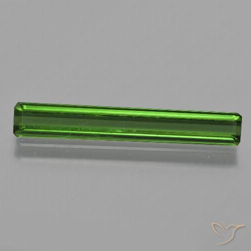 2.01ct 天然 ダークグリーン トルマリン, エメラルドカット, VS