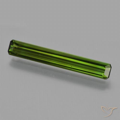 2.00ct 天然 アーシーグリーン トルマリン, エメラルドカット, VS