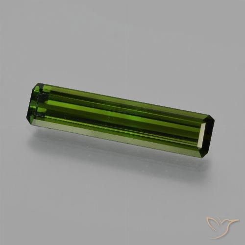 2.59ct 天然 ダークグリーン トルマリン, エメラルドカット, VS