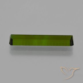 2.59カラットの天然ダークグリーントルマリン、八角形 / エメラルドカット、VS