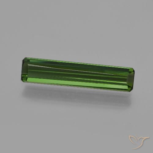 1.36ct 天然 ダークグリーン トルマリン, エメラルドカット, VS