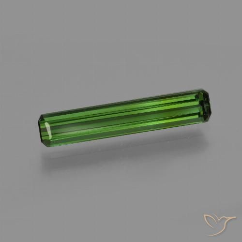 1.30ct 天然 ディープグリーン トルマリン, エメラルドカット, VS
