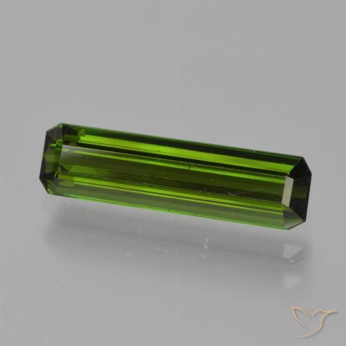 1.64ct 天然 ダークグリーン トルマリン, エメラルドカット, VS