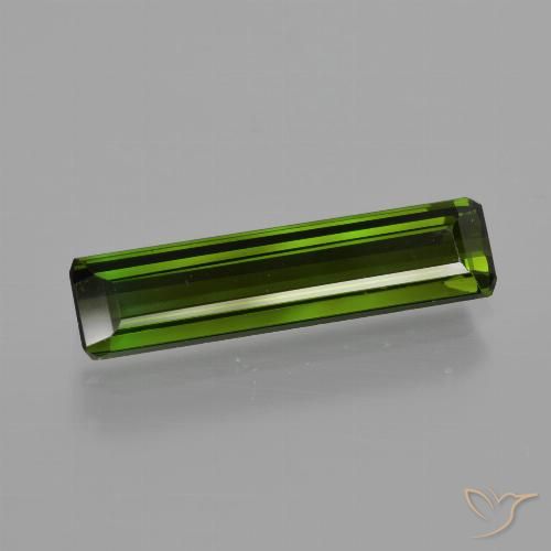 1.80ct 天然 ダークアースグリーン トルマリン, エメラルドカット, VS