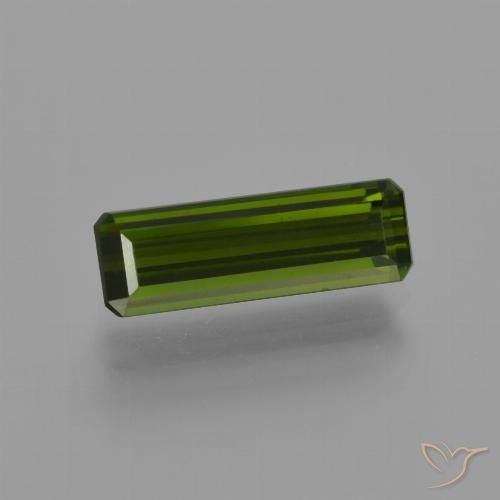 1.44ct 天然 ディープグリーン トルマリン, エメラルドカット, VS