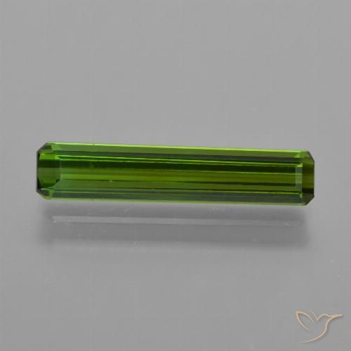 1.44ct 天然 アーシーグリーン トルマリン, エメラルドカット, VS