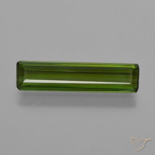 1.44ct 天然 ダークグリーン トルマリン, エメラルドカット, VS