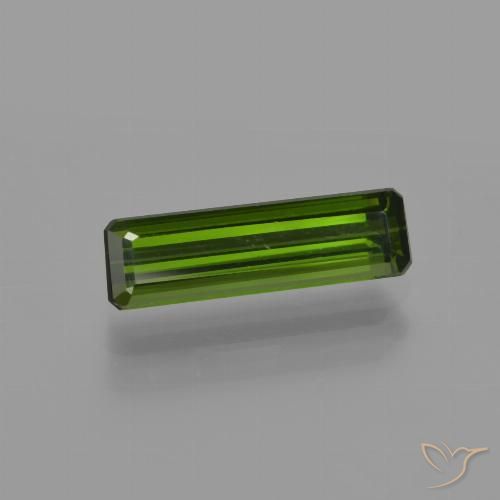 1.10ct 天然 フォレストグリーン トルマリン, エメラルドカット, VS