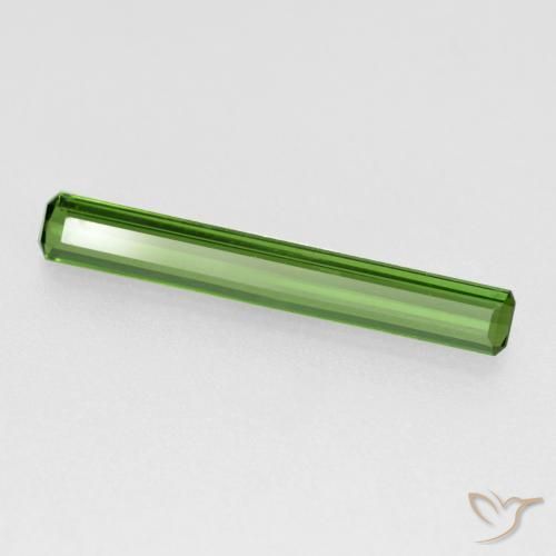 0.94ct 天然 ウォームグリーン トルマリン, エメラルドカット, VS