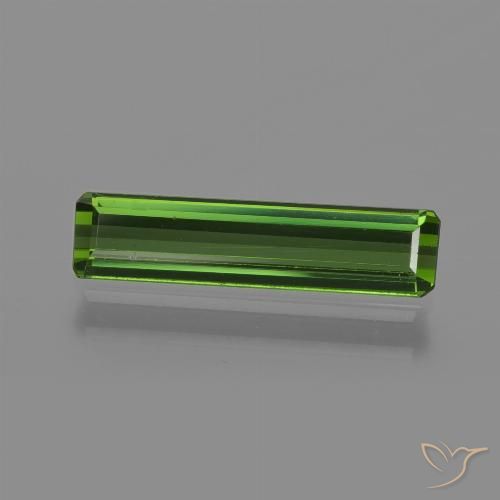 1.08ct 天然 フォレストグリーン トルマリン, エメラルドカット, VS