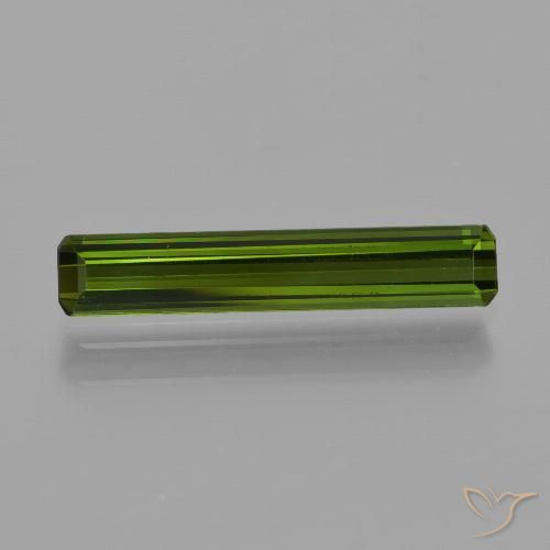 1.25ct 天然 フォレストグリーン トルマリン, エメラルドカット, VS