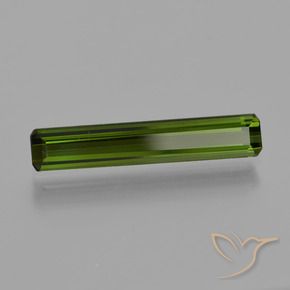 1.25カラットの天然フォレストグリーントルマリン、八角形 / エメラルドカット、VS
