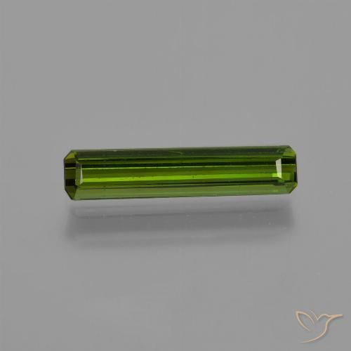 0.80ct 天然 ミディアムグリーン トルマリン, エメラルドカット, VVS-VS