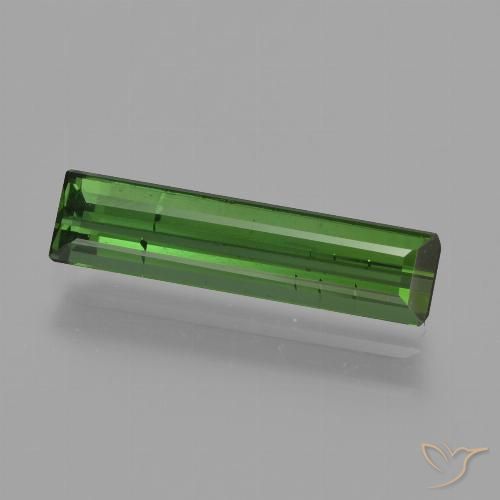 1.35ct 天然 ミディアムグリーン トルマリン, エメラルドカット, VS-SI