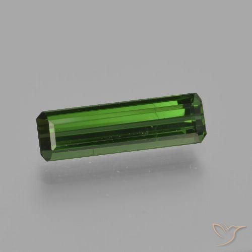 1.35ct 天然 ダークグリーン トルマリン, エメラルドカット, VVS-VS