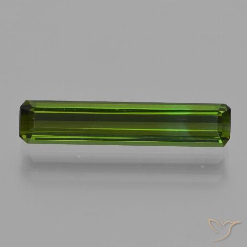 1.35ct 天然 アーシーグリーン トルマリン, エメラルドカット, VVS-VS